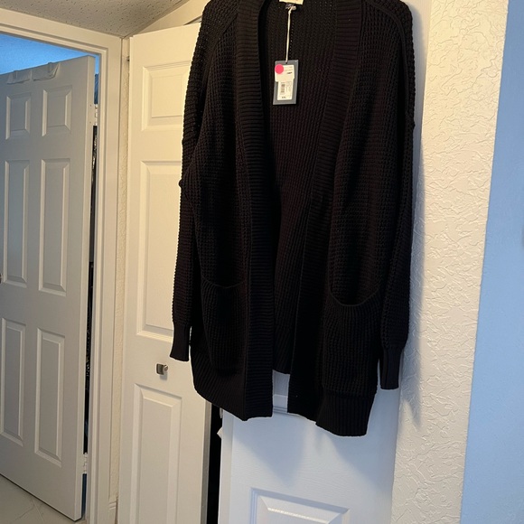 UNIVERSAL THREAD XXL BLACK 100% Cotton OPEN SWEATER - Picture 11 of 11